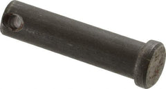 Made in USA - 7/16" Pin Diam, 1-3/4" OAL, Standard Clevis Pin - 5/32" Hole, 1-19/32" Usable Length, Uncoated Steel - Best Tool & Supply