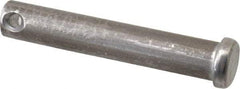 Made in USA - 7/16" Pin Diam, 2-1/2" OAL, Standard Clevis Pin - 5/32" Hole, 2-11/32" Usable Length, Uncoated Steel - Best Tool & Supply