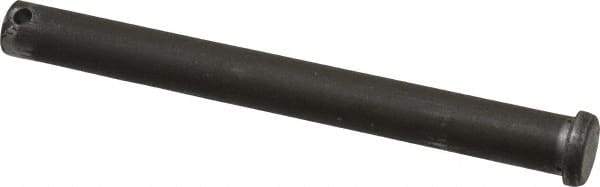 Made in USA - 1/2" Pin Diam, 5" OAL, Standard Clevis Pin - 5/32" Hole, 4-27/32" Usable Length, Uncoated Steel - Best Tool & Supply