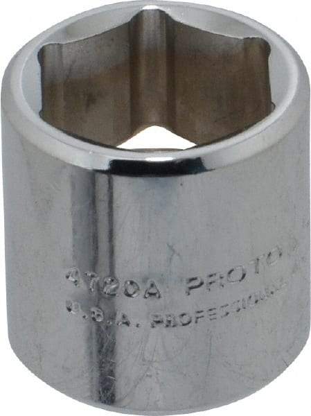 Proto - 5/8", 1/4" Drive, Standard Hand Socket - 6 Points, 7/8" OAL, Alloy Steel, Chrome Finish - Best Tool & Supply