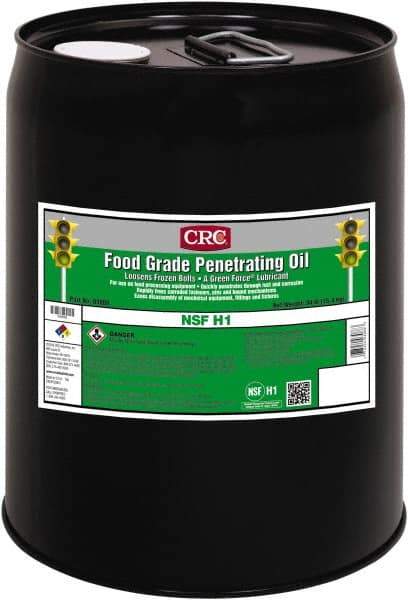 CRC - 5 Gal Pail Direct Food Contact White Oil - Clear, 32°F to 300°F, Food Grade - Best Tool & Supply