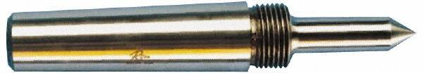 Riten - 1/2" Head Diam, Carbide-Tipped Steel Long Point Solid Dead Center - 3MT Morse Taper, 1/2" Point Diam, 2" Point Length, 2-5/8" OAL - Best Tool & Supply