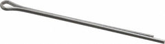 Made in USA - 1/16" Diam x 1-1/2" Long Extended Prong Cotter Pin - Grade 18-8, Uncoated, Stainless Steel - Best Tool & Supply