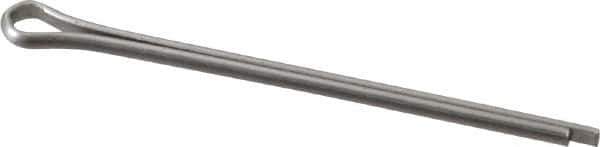 Made in USA - 3/32" Diam x 1-3/4" Long Extended Prong Cotter Pin - Grade 18-8, Uncoated, Stainless Steel - Best Tool & Supply