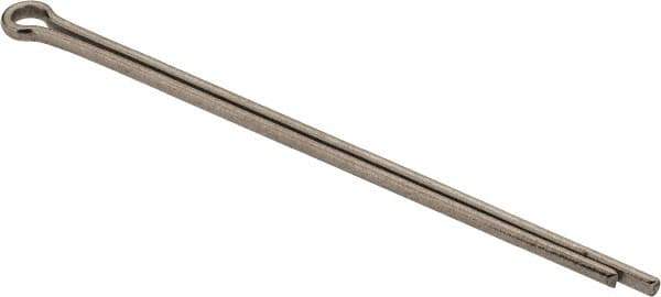 Made in USA - 3/32" Diam x 2-1/2" Long Extended Prong Cotter Pin - Grade 18-8, Uncoated, Stainless Steel - Best Tool & Supply