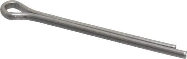 Made in USA - 5/32" Diam x 2" Long Extended Prong Cotter Pin - Grade 18-8, Uncoated, Stainless Steel - Best Tool & Supply