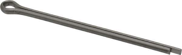 Made in USA - 5/32" Diam x 3" Long Extended Prong Cotter Pin - Grade 18-8, Uncoated, Stainless Steel - Best Tool & Supply