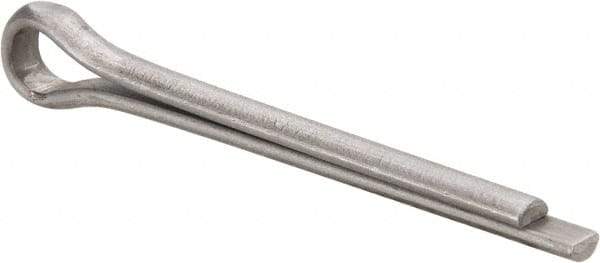 Made in USA - 3/16" Diam x 1-3/4" Long Extended Prong Cotter Pin - Grade 18-8, Uncoated, Stainless Steel - Best Tool & Supply