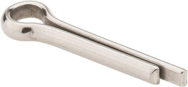 Made in USA - 1/4" Diam x 1-1/4" Long Extended Prong Cotter Pin - Grade 18-8, Uncoated, Stainless Steel - Best Tool & Supply