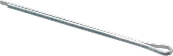 Made in USA - 1/16" Diam x 1-1/2" Long Extended Prong Cotter Pin - Grade 2, Zinc-Plated, Steel - Best Tool & Supply