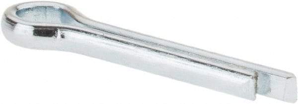 Made in USA - 3/32" Diam x 1/2" Long Extended Prong Cotter Pin - Grade 2, Zinc-Plated, Steel - Best Tool & Supply