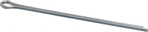 Made in USA - 3/32" Diam x 2-1/2" Long Extended Prong Cotter Pin - Grade 2, Zinc-Plated, Steel - Best Tool & Supply