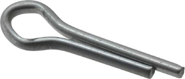 Made in USA - 1/8" Diam x 1/2" Long Extended Prong Cotter Pin - Grade 2, Zinc-Plated, Steel - Best Tool & Supply