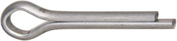 Made in USA - 1/8" Diam x 3/4" Long Extended Prong Cotter Pin - Grade 2, Zinc-Plated, Steel - Best Tool & Supply