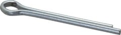 Made in USA - 1/8" Diam x 1-1/4" Long Extended Prong Cotter Pin - Grade 2, Zinc-Plated, Steel - Best Tool & Supply