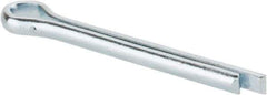 Made in USA - 5/32" Diam x 1-1/2" Long Extended Prong Cotter Pin - Grade 2, Zinc-Plated, Steel - Best Tool & Supply