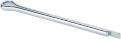 Made in USA - 5/32" Diam x 2-1/2" Long Extended Prong Cotter Pin - Grade 2, Zinc-Plated, Steel - Best Tool & Supply