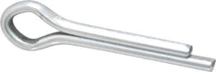 Made in USA - 3/16" Diam x 1" Long Extended Prong Cotter Pin - Grade 2, Zinc-Plated, Steel - Best Tool & Supply