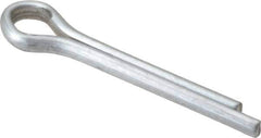 Made in USA - 3/16" Diam x 1-1/4" Long Extended Prong Cotter Pin - Grade 2, Zinc-Plated, Steel - Best Tool & Supply