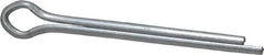 Made in USA - 3/16" Diam x 2" Long Extended Prong Cotter Pin - Grade 2, Zinc-Plated, Steel - Best Tool & Supply