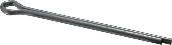 Made in USA - 3/16" Diam x 3" Long Extended Prong Cotter Pin - Grade 2, Zinc-Plated, Steel - Best Tool & Supply