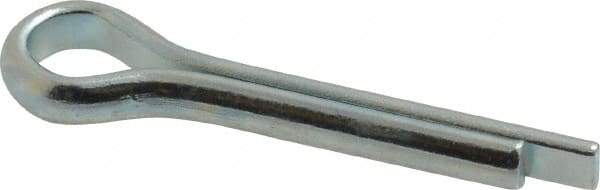 Made in USA - 1/4" Diam x 1-1/4" Long Extended Prong Cotter Pin - Grade 2, Zinc-Plated, Steel - Best Tool & Supply