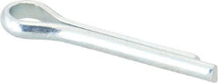 Made in USA - 1/4" Diam x 1-1/2" Long Extended Prong Cotter Pin - Grade 2, Zinc-Plated, Steel - Best Tool & Supply