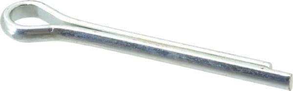 Made in USA - 5/16" Diam x 2-1/2" Long Extended Prong Cotter Pin - Grade 2, Zinc-Plated, Steel - Best Tool & Supply