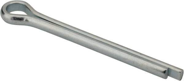 Made in USA - 3/8" Diam x 3-1/2" Long Extended Prong Cotter Pin - Grade 2, Zinc-Plated, Steel - Best Tool & Supply