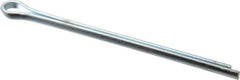 Made in USA - 3/8" Diam x 6" Long Extended Prong Cotter Pin - Grade 2, Zinc-Plated, Steel - Best Tool & Supply