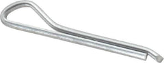 Made in USA - 3/32" Diam x 3/4" Long Hammerlock Cotter Pin - Grade 2, Zinc-Plated, Steel - Best Tool & Supply