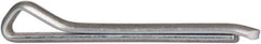 Made in USA - 3/32" Diam x 1" Long Hammerlock Cotter Pin - Grade 2, Zinc-Plated, Steel - Best Tool & Supply