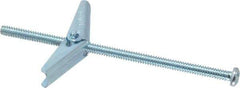 Powers Fasteners - 3/16" Screw, 3/16" Diam, 4" Long, Toggle Bolt Drywall & Hollow Wall Anchor - 1/2" Drill, Zinc Plated, Steel, Grade Zamac 7, Use in Drywall & Wallboard - Best Tool & Supply