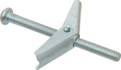 Powers Fasteners - 1/4" Screw, 1/4" Diam, 3" Long, Toggle Bolt Drywall & Hollow Wall Anchor - 5/8" Drill, Zinc Plated, Steel, Grade Zamac 7, Use in Drywall & Wallboard - Best Tool & Supply