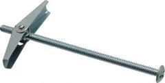 Powers Fasteners - 1/8" Screw, 1/8" Diam, 3" Long, Toggle Bolt Drywall & Hollow Wall Anchor - 3/8" Drill, Zinc Plated, Steel, Grade Zamac 7, Use in Drywall & Wallboard - Best Tool & Supply