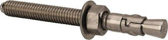 Powers Fasteners - 3/8" Diam, 3/8" Drill, 3-3/4" OAL, 1-5/8" Min Embedment Wedge Expansion Concrete Anchor - 304 Stainless Steel, Hex Nut Head, Hex Drive, 2-5/8" Thread Length - Best Tool & Supply