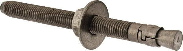 Powers Fasteners - 3/4" Diam, 3/4" Drill, 8-1/2" OAL, 1-1/8" Min Embedment Wedge Expansion Concrete Anchor - 304 Stainless Steel, Hex Nut Head, Hex Drive, 6-5/8" Thread Length - Best Tool & Supply