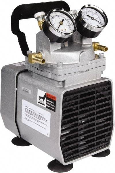 Gast - Diaphragm-Type Vacuum Pumps Horsepower: 1/8 Cubic Feet per Minute: 1.60 - Best Tool & Supply