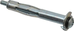 Powers Fasteners - 1/8" Screw, 5/16" Diam, 2-1/4" Long, 5/8 to 1" Thick, Sleeve Drywall & Hollow Wall Anchor - 5/16" Drill, Zinc Plated, Steel, Grade 5, Use in Concrete, & Masonry, Drywall, Plywood & Wallboard - Best Tool & Supply