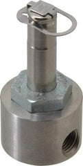 Parker - 1/4" Port, Two Way, Piloted Diaphragm, Stainless Steel Solenoid Valve - Normally Closed, 110 Max PSI, PTFE Seal - Best Tool & Supply