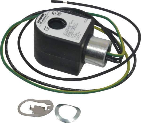 Parker - 24 Volt, 18 Coil Lead Length, Class F, Solenoid Coil - 11.0 Watt, NEMA 4X Enclosure, Use with Parker Skinner Gold Ring Series Valves - Best Tool & Supply