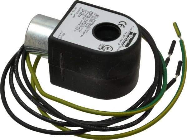 Parker - 24 Volt, 18 Coil Lead Length, Class F, Solenoid Coil - 16.0 Watt, NEMA 4X Enclosure, Use with Parker Skinner Gold Ring Series Valves - Best Tool & Supply