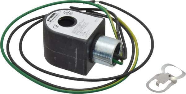 Parker - 24 Volt, 18 Coil Lead Length, Class F, Solenoid Coil - 11.5 Watt, NEMA 4X Enclosure, Use with Parker Skinner Gold Ring Series Valves - Best Tool & Supply