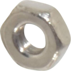 Value Collection - M2.5x0.45 Stainless Steel Right Hand Hex Nut - 4mm Across Flats, 1.6mm High, Uncoated - Best Tool & Supply