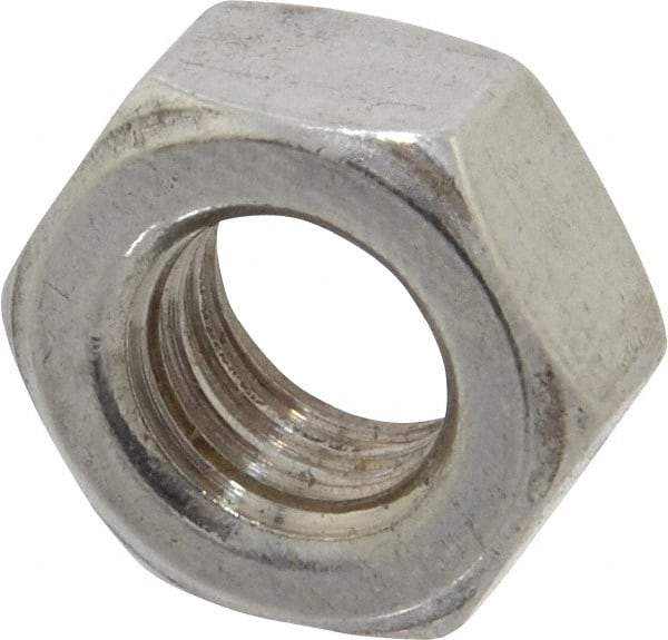 Value Collection - M8x1.25 Stainless Steel Right Hand Hex Nut - 13mm Across Flats, 6.5mm High, Uncoated - Best Tool & Supply