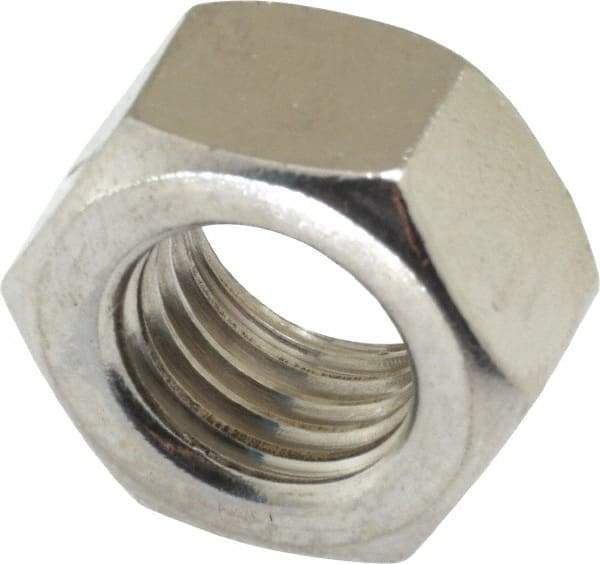 Value Collection - M16x2.00 Stainless Steel Right Hand Hex Nut - 24mm Across Flats, 13mm High, Uncoated - Best Tool & Supply