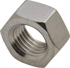 Value Collection - M20x2.50 Stainless Steel Right Hand Hex Nut - 30mm Across Flats, 16mm High, Uncoated - Best Tool & Supply