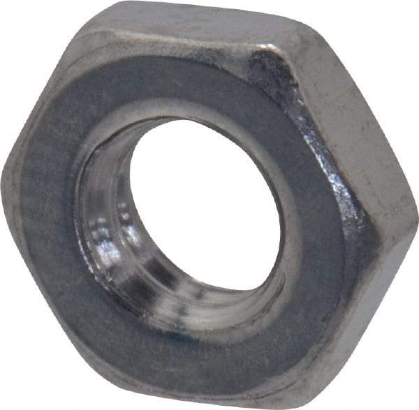 Value Collection - M4x0.70 Metric Coarse Stainless Steel Right Hand Hex Jam Nut - 7mm Across Flats, 2.2mm High, Uncoated - Best Tool & Supply