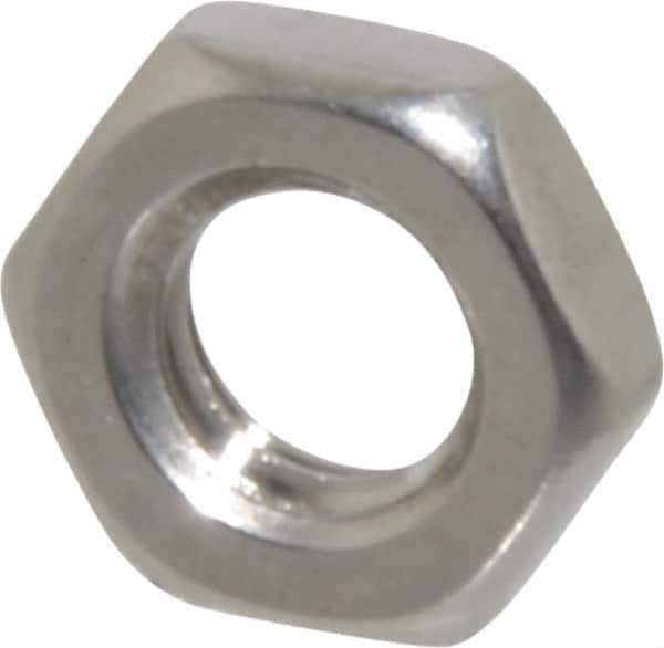 Value Collection - M6x1.00 Metric Coarse Stainless Steel Right Hand Hex Jam Nut - 10mm Across Flats, 3.2mm High, Uncoated - Best Tool & Supply