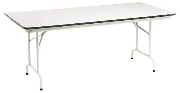 ALERA - 72" Long x 30" Wide x 29" High Stationary Rectangular Folding Table - Light Gray, High Pressure Laminate - Best Tool & Supply